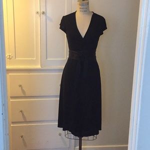 Dvf black wrap dress